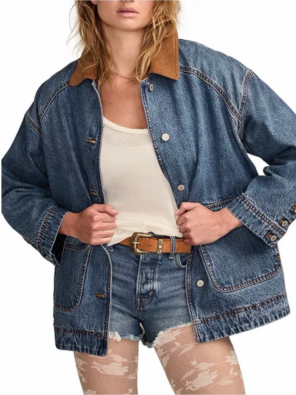 Lucky Brand Women's Legend Denim Barn Jacket size M